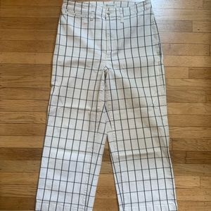 Madewell | Windowpane check crop pant